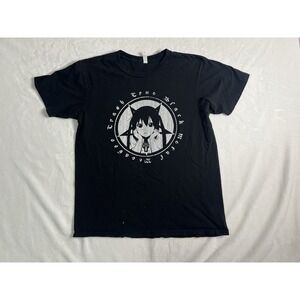 Zuni Sportswear Black Anime Trash Metal Graphic Crew Neck T-Shirt Size L